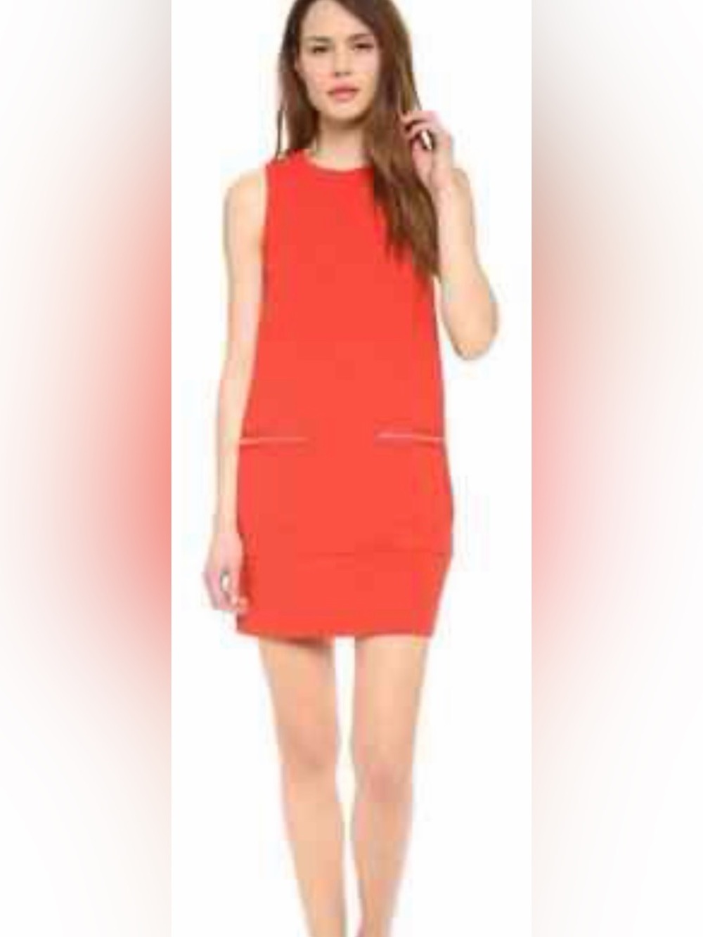 Madewell Red Sleeveless Shift Dress